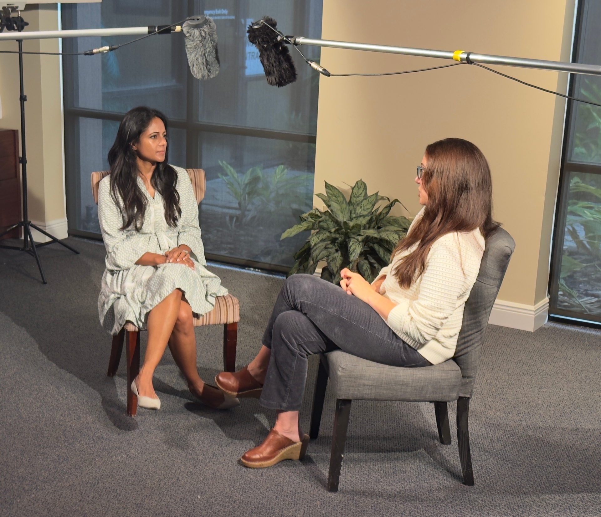 Two-person chair-to-chair interview filmed by AMVC·Orlando