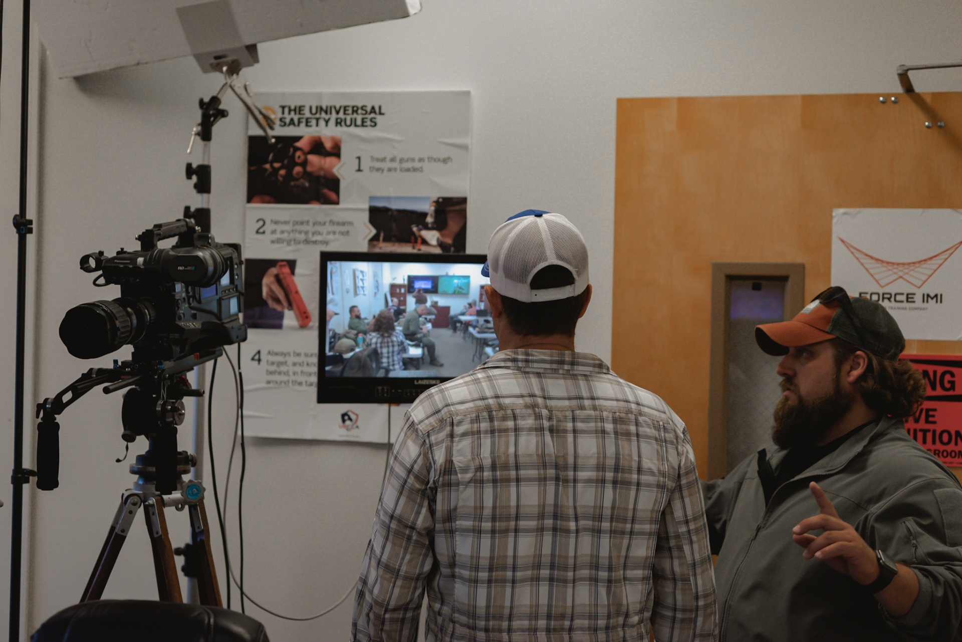 Studio interview setup for an episodic series